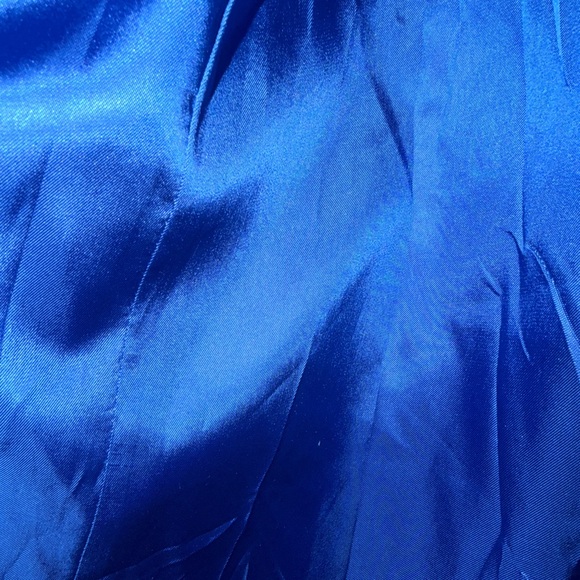 💎 VINTAGE Christian Dior Boutique Royal Blue Wool Long Coat- Size 14 - Picture 7 of 16